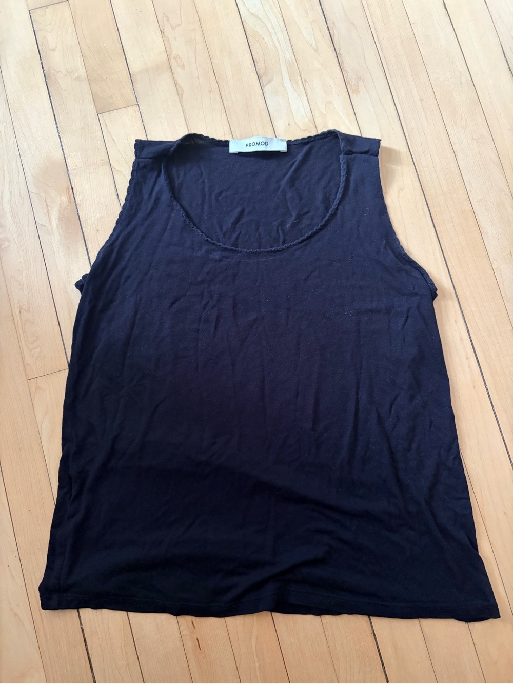 Promod Black Scoop Neck Tank Top